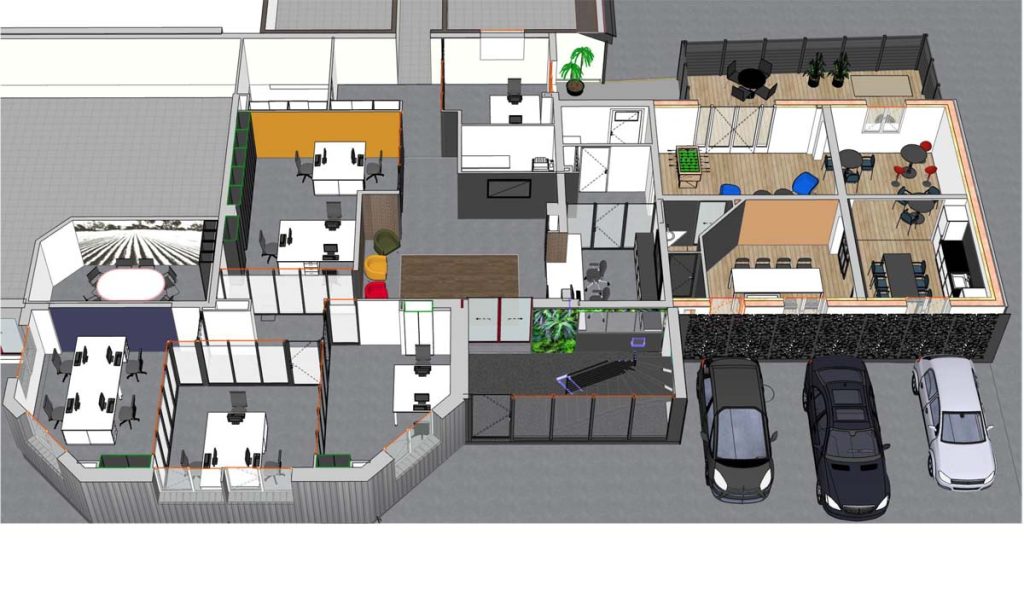 RESTRUCTURATION DE BUREAUX & TRAVAUX DE FAÇADES